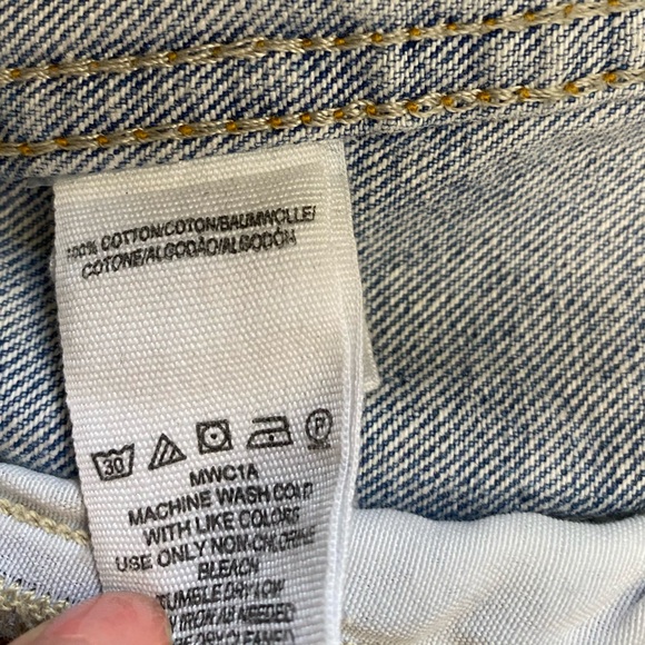 Free People Studded Denim Trucker Jacket Oversized Size XS - Picture 8 of 8